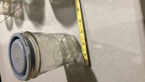 lot 2429 image: Atlas Mason Glass Jar with Blue Lid