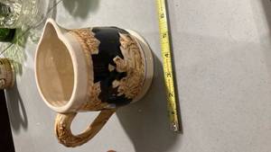 lot 2447 image: Decorative Ceramic Pitcher with Relief Design