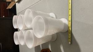 lot 2448 image: White Milk Glass Goblets Set