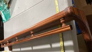 lot 2467 image: Wooden Wall Mount Display Shelf