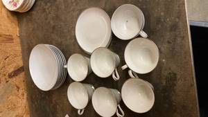 lot 2488 image: Fine China Tea Cup and Saucer Set by Oxford