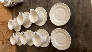 lot 2489 image: Pfaltzgraff Tea Rose Tea Cup and Saucer Set