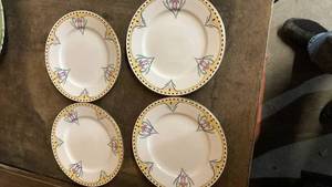 lot 2496 image: Shelley China Floral Border Plates