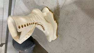 lot 2516 image: Porcelain figuring of a large Victorian boot