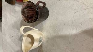 lot 2523 image: Small PITCHER and measuring cup with lid