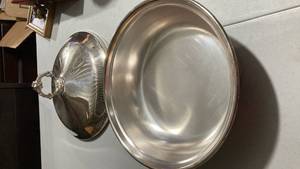 lot 2556 image: Sterling Silver Scalloped Edge Serving Platter