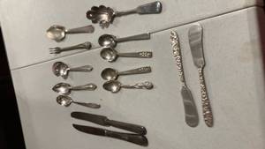lot 2562 image: Mixed Pattern Silver Plated Spoon Collection