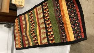 lot 2565 image: Handmade Fall Colors Strip table runner