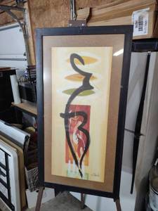 lot 3925 image: Modern Abstract Oil Painting with Bold Brushstrokes