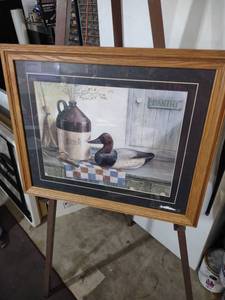 lot 3942 image: Country Kitchen Duck and Cider Jug Print