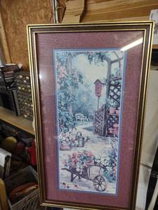 lot 3957 image: Garden Scene Framed Art Print