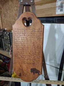 lot 3964 image: Native American Prayer Wall Plaque with Buffalo Design