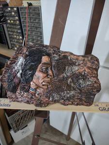 lot 3967 image: Native American Wood Wall Art