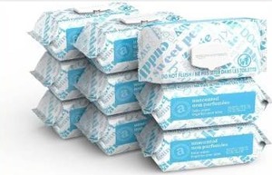 lot 3106 image: Amazon Elements Baby Wipes, Unscented, 810 Count, Flip-Top Packs