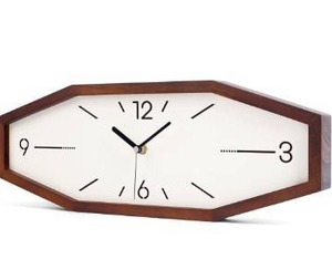 lot 3144 image: Wooden Retro Wall Clocks, 18 Inches Square Clocks Rectangular Wall Clock Battery Operated Silent Non-Ticking, for Kitchen Living Room Office Home Desk Bedroom (Brown)