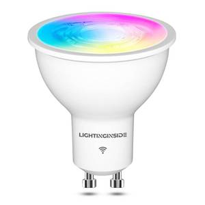 lot 3176 image: Lightinginside GU10 Smart Light Bulbs 50W Equivalent, 38°Beam Angle, Smart Bulb Compatible with AlexaGoogle AssistantSmart Life, 5W 420LM, RGBCW Spotlight Track Light, 2.4G WiFi, ETL Listed, 1PC