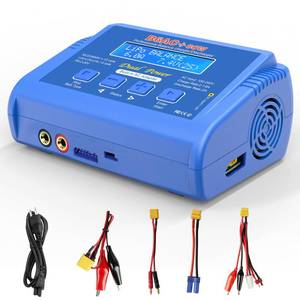 lot 3180 image: LiPo Battery Charger RC Balance Fast Battery Charger Discharger 80W 6A Smart Digital Battery Pack Charger for 1S-6S LiPo Life Li-ion 1-15S NiCD NiMH PB Smart Battery Batteries for RC Car (Blue)