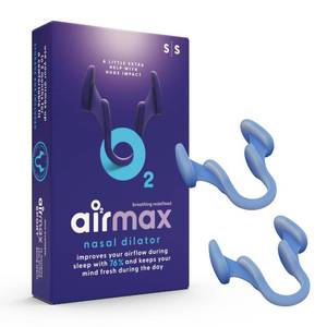 lot 3188 image: AIRMAX Nasal dilators for Sleeping - 76% More Airflow - Anti Snore Device - Breathe Freely Through The Nose - Sinus Relief, Sleep aid and snoring Solution - 2X Small Blue - 6 Month Relief