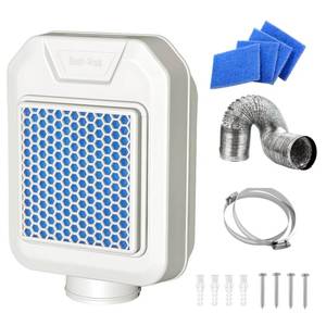 lot 3202 image: Best Vent Indoor Dryer Vent, Upgrade Dryer Vent with Flap for Electric Dryer, Stainless Steel Screen Filter, Polyester Filter, Indoor Dryer Vent Kit Come with 4 Polyester Filters and 8FT Vent Hose