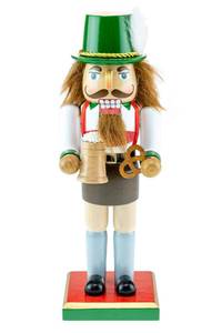 lot 3211 image: Clever Creations German 10 Inch Traditional Wooden Nutcracker, Festive Christmas for Shelves and Tables