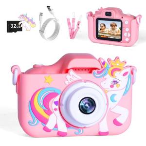 lot 3224 image: Kids Camera Toys for 3-12 Year Old Boys Girls,Toddler Camera 1080P Birthday Christmas Gifts for Grandkids,Toys for 4 5 6 7 8 9 10 11 Year Old Kids with 32G SD Card