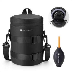 lot 3229 image: K&F CONCEPT Camera Lens Pouch Case, Waterproof Zipper Lens Protective Bag, Shockproof All-round Camera Lens Carry Bag for DSLR SLR Lens Size Below 3.7 x7 (D x H)