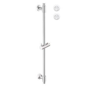 lot 3230 image: KES No Drill 30-Inch Shower Slide Bar with Adjustable Handheld Shower Head Holder, Self Adhesive, Universal Fit, SUS304 Brushed Stainless Steel Drill-Free for Bathroom, F209S78DF-BS