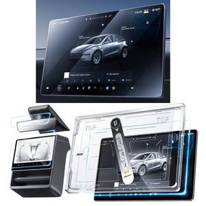lot 3243 image: Nmoiss 3 in 1 15.4&nbspNew Model Y Juniper &amp Model 3 Highland Screen Protector Matte 3 Psc Protector Center Display  Rear Touchscreen  Rearview Mirror Model Y (2025-2026) Model 3 (2024-2026)