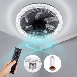 lot 3265 image: Socket Ceiling Fan Light,Bulb Socket Fan with Remote,Dimmable E26 Base Ceiling Fans with Lights for Bedroom,Screw in Fan and Light Combo,Mini Small Ceiling Fan with Light,Recessed Light Fan Lamp