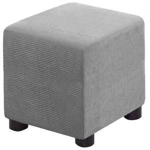 lot 3288 image: Bifaunvogel Ottoman Cover Square Folding Storage Ottoman Slipcovers Jacquard Stretch Cube Footrest Foot Stool Covers Protector with Elastic Band (Small,Light Gray)