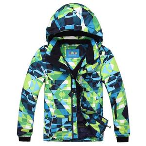 lot 3296 image: PHIBEE Big Boys Waterproof Breathable Snowboard Ski Jacket (Print, 12)