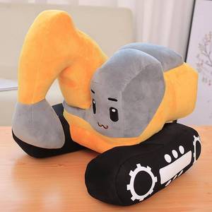 lot 3302 image: XIAOHONG Excavator Plush Toy,11 Soft Excavator Stuffed Construction Toy Plush Digger Truck Toy Car Plush Pillow,Great Plush Gift for Kids