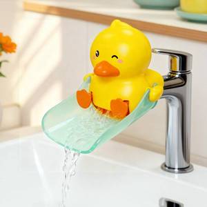 lot 3348 image: Skyroku Duck-Tastic Faucet Extender for Toddlers Kicking Legs Fun Splash-Proof &amp Easy Install Sink Extender for Kids (Yellow&ampGreen)