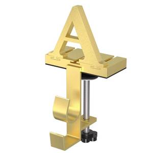 lot 3354 image: Paulmele Monogrammed Christmas Stocking Holder with Initials,2 in 1 Fireplace Stocking and Garland Hanger for Mantle,2 Hooks Letter Gold Stocking Holder for Xmas Fireplace (Letter-A)