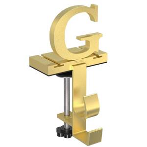 lot 3357 image: Paulmele Monogrammed Christmas Stocking Holder with Initials,2 in 1 Fireplace Stocking and Garland Hanger for Mantle,2 Hooks Letter Gold Stocking Holder for Xmas Fireplace (Letter-G)