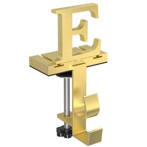 lot 3359 image: Paulmele Gold Christmas Stockings Holder with Initials,2 in 1 Garland and Stocking Letter Hanger for Mantle,2 Hooks Monogrammed Letter Stocking Holder for Xmas Fireplace (Letter-E)