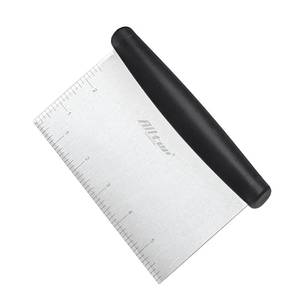 lot 3375 image: ALLTOP Bench Scraper & Chopper for Kitchen - Ideal Baking Essential Utensil,Stainless Steel PastryDoughFood Cutter Tool for Cake Pizza Bread,Cooking - 1 Pack,Black
