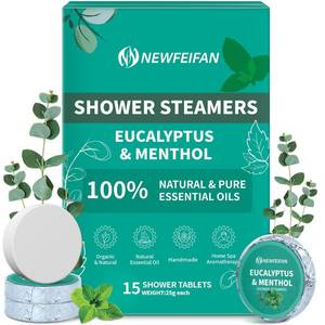 lot 3391 image: Shower Steamers Aromatherapy 14 Pack Valentines Day Gifts for Her & Him, Organic Eucalyptus & Menthol Essential Oil, Spa Relaxing Birthday Gifts for Women & Men, Gifts for Wife Girlfriend Coworkers