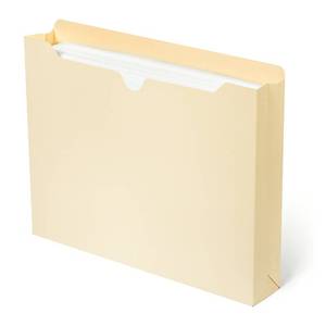 lot 3398 image: Blue Summit Supplies 2 Inch Manila File Jacket, 50 Folders, Reinforced Straight Cut Tab, Heavy Duty 2 Inch Expansion Pocket, Letter Size, 50 Pack