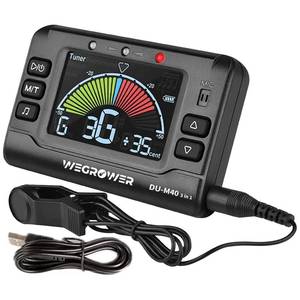 lot 3453 image: Wegrower Metronome Tuner, Rechargeable 3 In 1 Digital Metronome Tuner Tone Generator for Guitar, Bass, Violin, Ukulele and Chromatic,Clarinet, Trumpet, Flute, Tuners for All Instruments