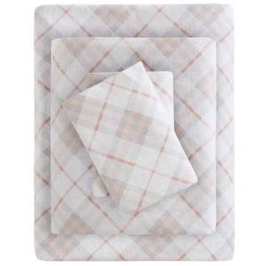 lot 3479 image: True North by Sleep Philosophy Cozy Flannel Warm 100% Cotton Sheet - Novelty Print Animals Stars Cute Ultra Soft Cold Weather Bedding Set, Twin XL, Pink Plaid 3 Piece