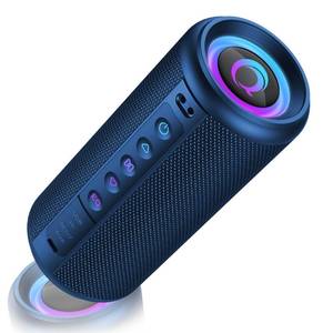 lot 3511 image: Portable Bluetooth Speaker, 2026 Bluetooth 5.4 Wireless Speaker with 20W HD Loud Stereo Sound, 20H Playtime, LED Lights, IP7, TWS Pairing, Built-in Mic, for Outdoor, Home, Beach, Party, Gift, Blue