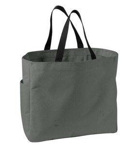 lot 67327 image: APPEARS NEW - Port and Company Canvas Tote Bag, Charcoal Gray