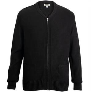 lot 67306 image: APPEARS NEW - Edwards Black Full Zip Cardigan Sweater (Size Large)