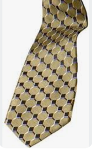 lot 67323 image: APPEARS NEW - Designer Geometric Pattern Silk Necktie (1 Pack)