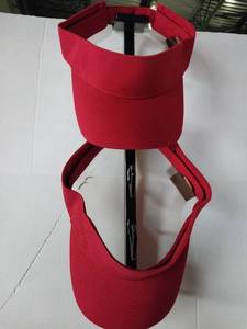 lot 67357 image: APPEARS NEW - Harriton Red Sun Visor Set of 2