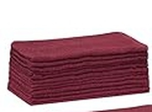 lot 67393 image: MAGNA PLUS Burgundy Bleach & Chemical Resistant Towel Set of 6  - Retail $60