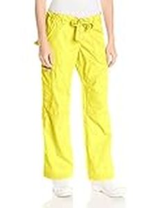 lot 66505 image: APPEARS NEW - Koi Womens Lindsey Ultra Comfortable Cargo Style Scrub Pants, Canary, (Size X-LargePetite)