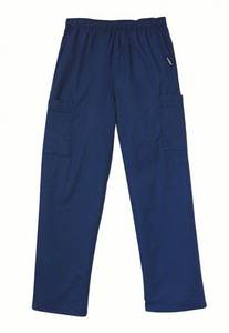 lot 66514 image: APPEARS NEW - Scrub Zone Navy Blue Medical Cargo Scrub Pants (Size Small)