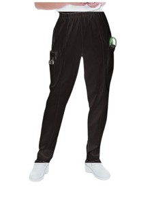 lot 66524 image: APPEARS NEW - Landau Scrubs Womens 1 Smart Stretch Patch Front Cargo Pant& 1 Classic Cargo, Black, (Size Large) 2 Pack